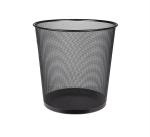 Lakeer Recycling Open Top Mesh Large Dustbin Trash Can Wastebasket, Dust Bin Without Lid, Round Metal Mesh Waste Basket for Home, Office, 33.2 cm, Black (Pack of 1)