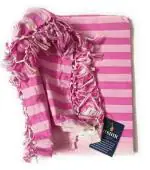 SHISHIR Bhagalpuri Handloom Organic 100% Pure Dull Chadar/Shawl/Comforter/Quilt/Duvet for Summer/Mild Winter/Rainy Season Pink Chadar Pack of 2 (Size 273x125cm)