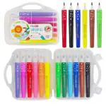 SAMVARDHAN Brush Pen, 12 Color Effortless Painting Brush Highlighter Sketch Pens, Marker Pens Flexible Tip for Adult Coloring Books, Manga, Comic, Calligraphy