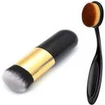 AVTY Extra Soft Foundation Brush and Oval Spoon Brush (Pack of 2)