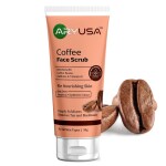 ARYUSA Coffee Face Scrub for Clearer Skin, 50gm (Pack of 1), Enriched with Coffee Beans, Caffeine & Vitamin E