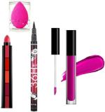 BINGEABLE HDA36 Pro Waterproof Sketch Pen Eyeliner, Long Lasting Super Matte 5 in 1 Lipsticks, Beauty Blender Makeup Sponges, Long Lasting Liquid Lipstick