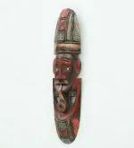 NANDINI WOOD Multicolour Mango Wood Patron Wall Mask (11.43x5.08cm)