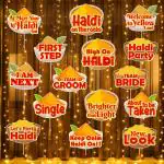 Zyozique Haldi Ceremony Decorations Props | Haldi Props For Bride And Family | Bride To Be Props | Mehandi Props For Photoshoot - Photo Booth Props