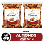 Bioherbs 100% Natural Premium International California Almond 1 kg (Pack of 2)