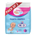 KiddySoft Medium Size Baby Diapers (7-12 Kg) | Pack of 2| 144 Count - M (144 Pieces)