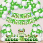 Zyozique 37 pcs Turtle Party Decorations, Birthday Party Supplies For Party Supplies Includes Happy Birthday Banner, CakeTopper, Cupcake Toppers, Balloons for Kids Family Birthday Party Supplies