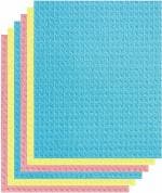 Whinsy Resuable and washable Sponge Wipes with super absorbant biodegradable cellulose material for kitchen and home cleaning (Multicolored) - Pack of 10