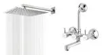 Prestige Turbo Brass Wall mixer 2 In 1 With 8*8 shower With 15 inch Arm (Pc of 1