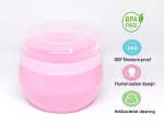 The Little Lookers Pink Portable Skin Care Baby Powder Puff with Box Holder Container