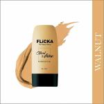 FLiCKA Blend & Shine Liquid Foundation With Spf for Womens and Girls- 04 Walnut (30Ml)