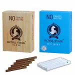 ROYAL SWAG Ayurvedic Herbal Cigarette Mint, Clove Flavoured (40 Sticks) 100% NO Nicotine & NO Tobacco - Helps To Quit Smoking (Smoking Cessation) Non Addictive | Pack Of 40
