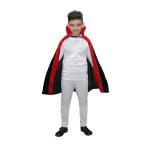 Kaku Fancy Dresses Vampire Dracula Cape/Robe/Cloak Halloween Costume - Black & Red, For Boys (10-12 Years)