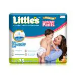 Little's Premium Baby Diapers S Size (Small) Pants Style | 4-8 kg | 78 Count - Pack of 1 | Super Jumbo Baby Diaper with Leakage Guard, Wetness Indicator & 12 Hours Absorption 