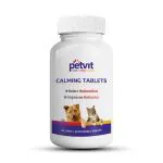 Petvit Calming & Better Relaxation Tablets For Dog and cat with 18+ Natural Extracts- 60 Palatable Chewable Tablets | For All Age Group