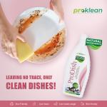 Proklean ProDish Wash Liquid Gel, Effective Cleaning for Kitchen Utensils - Eco-Friendly & Non-Toxic - 750ML (Pack of 2)