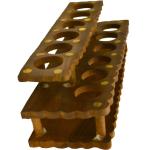 santarms Handmade Brown Wood Makeup Storage Organizer Holder 9