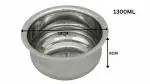 zoov 1300ML L Patila, Triply Stainless Steel Tope, Induction Bhagona, Tapeli, Patila, Induction Base and Gas Ready, Easy-use