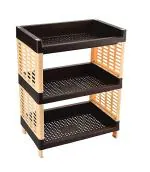 SUMOWARE Viva Small Size, 3 Layer Rack for Office, Kitchen - Multipurpose RackRack (3, Brown)