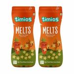 Timios Melts Wholegrain Preservative Free Kids Snacks|Pack of 2||Carrot & Cumin| 9+M| Rich in Iron, Fibre & Protein|No Additives, No Maida|Pack of 2|50g