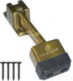 Sun Shield DecorDepo Heavy Jumbo Zinc Door Stopper 5 Inch Antique Finish Heavy Jumbo Door Stopper for home 5 Inch Antique Finish With Screws Door Mounted Door Stopper (Gold)