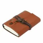 ALCRAFT The Vintage Journal Premium Leather Diary With Metal Key Closure And 100% Recycled Handmade Paper