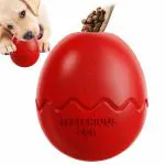 Qpets Ball Toy Dog Toy Slow Feeding Toy Dog Chew Toy Licking Toy Durable Rubber Egg Toy for Dog TreatsToy for Small, Medium Dog Up to 16kg