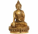 Idol Collections Gold Brass Gautama Buddha, 6 Inch
