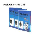 CLAIRET Washing Machine Cleaner Powder 100 GM Descaling Powder For Tub & Drum Suitable For Top Load & Front Load Washing Machine Pack Of 3