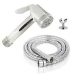 THOISEWELT Toilet Bathroom Bidet Health Faucet Jet Spray Hand Shower Gun Brass Body & Stainless Steel Shower Tube Brass Hook Full Set (1)