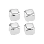 HAZEL Stainless Steel Ice Cubes | Multipurpose Reusable Ice Cube, Set of 4