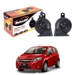 Oshotto 12V Car Horn- Trumpet Sound 2Pc Set(Low + High) For Chevrolet Sail (Black)