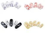 S.A.V.I Multicolor Marble Nail Art Stickers 2 (Pack Of 12)