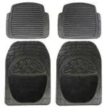 LEO CAR MATS Luxury Carpet Universal CAR MAT- Black (4-Piece Set)