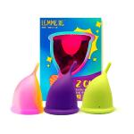 Lemme Be Z Cup - Reusable Menstrual Cup Combo| Small Size, Ultra Soft and Rash Free, FDA Approved | 20ml (Small - 20ml, Rainbow, Purple, Lemon Yellow)