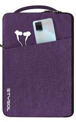 Stysol Purple Denim Zipper 15.6 Inch Laptop Sleeve Case Cover With Charger Pouch For Acer Aspire 5, Acer Aspire E 15, Chromebook 15