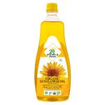 24 Mantra Organic 12Lit Unrefined Sunflower Oil - 1 L | Pack of 12 | 100% Organic | Chemical Free & Pesticides Free | Double Filtered | Expeller Pressed