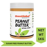 OveeGlobal Unsweetened Natural Sugar Free Creamy Peanut Butter 1kg