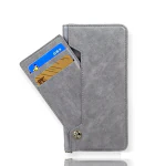 Trounce Flipper Faux Leather Cards & Cash Pockets Wallet Flip Cover For Poco F1 | Mobile Case|Back Flip Cover | Grey