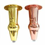 NAYATI TRADERS Hardware Sofa Hardware Leg Sofa Furniture Glossy Finish Heavy Model Pen Shape Design Sofa Leg Set of 8 (Gold)