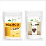 Saraearth Combo of Milkshake Mango and Cold Coffee Premix | 200 grm (Each 100 grm)