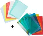 Shining Zon Combo Pack of 10 Report File Folder A4 Size with Pack of 10 Plastic L Type File Folder A4 Document holder Assorted Colour