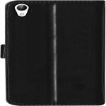 Juberous Faux Leather Case Flip Cover for Vivo Y51 (2015) with Foldable Stand & Cards Slots - Black