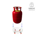 SHINI LIFESTYLE Premium Heavy Stainless Steel Gas Trolley/LPG Cylinder Stand Trolley Gas