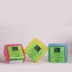 NATURALEZA CASTILE Handmade Aloe Vera Gel Bar pack of 3 (Rose:Peppermint:Lemon, 100g each)  (3 x 100 g)