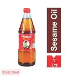 Vanraj Teel Oil - 1 Litre | Oil for Cooking | 100% Pure, Unrefined, and Unfiltered