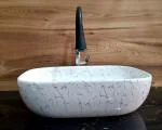 HISRE Wash Basin Countertop, Tabletop Ceramic Bathroom Basin