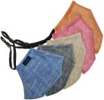 Wellstar Handloom Linen Anti-Pollution Face Mask, 3-Layer Super Breathable, Washable & Reusable (Pack of 7) Handloom Linen Anti-Pollution Face Mask, 3-Layer Super Breathable, Washable & Reusable (Pack of 7) Cloth Mask (Free Size, Pack of 5)