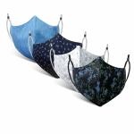 CENWELL 100% Cotton Printed Face Mask, Reusable, Washable Printed Mask with Melt Blown Layer, Adjustable Ear Loop and Ear Saver Strap (Pack of 4, Multicolor Mask)