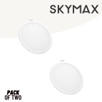 SKYMAX Standard Round Ceiling Conceal slim recessed panel Led Light Natural White 6 Watts Combo,Pack of 2
